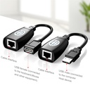 1 Pair USB extender 50 meters usb extension signal amplifier usb2.0 to RJ45 network extender