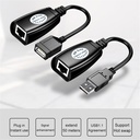 1 Pair USB extender 50 meters usb extension signal amplifier usb2.0 to RJ45 network extender