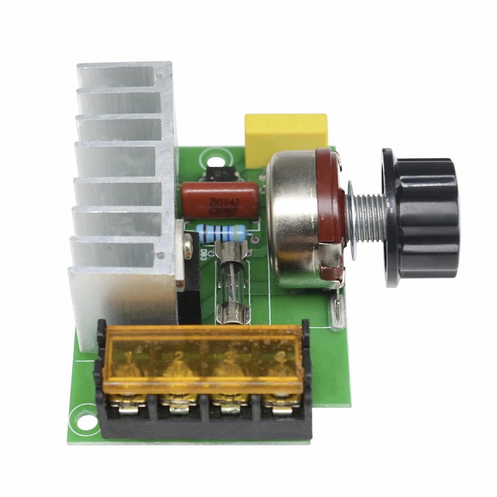 4000W AC 0-220V SCR Electric Voltage Regulator Motor Speed Controller Dimmers Dimming Speed With Temperature Insurance