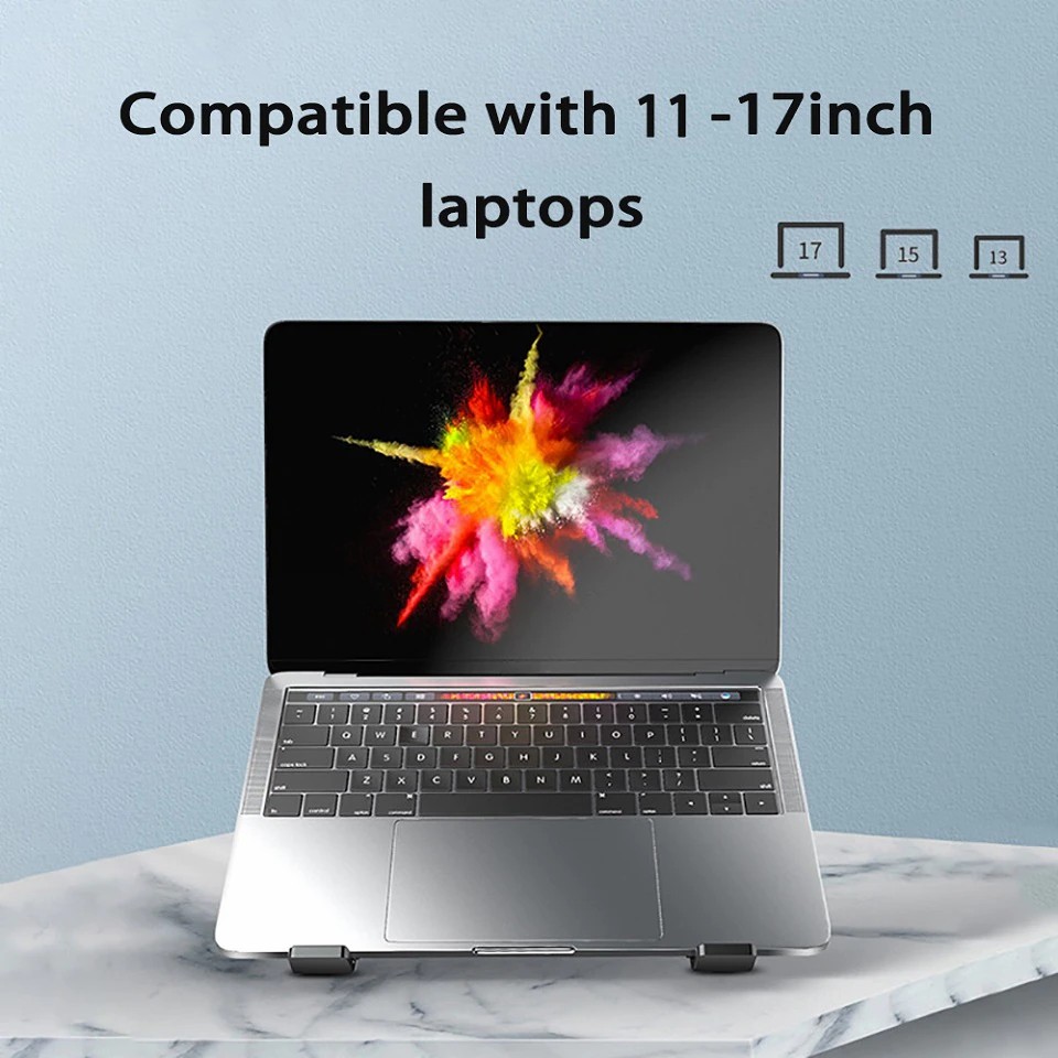 Portable Laptop Stand With Cooling Fan Foldable Stand Adjustable Aluminum Alloy Notebook Holder
