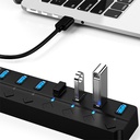USB Hub Extensions Multi USB 3.0 Hub High Speed 7 Ports LED Splitter