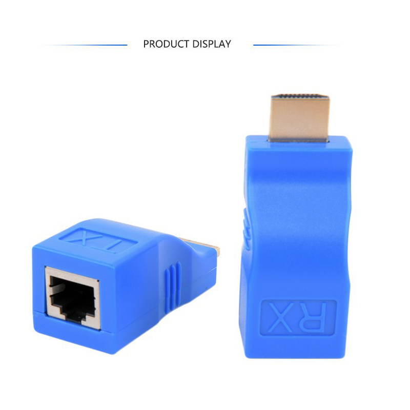 RJ45 Extender Extension Up To 30m Over CAT5e Cat6 Network Ethernet LAN For HDTV