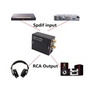 Digital to analog audio coaxial converter fiber optic to analog spdif