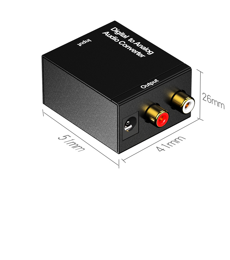 Digital to analog audio coaxial converter fiber optic to analog spdif