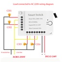 Four-way wireless remote control switch DC12V24V three-way car tailgate gate garage door lift controller