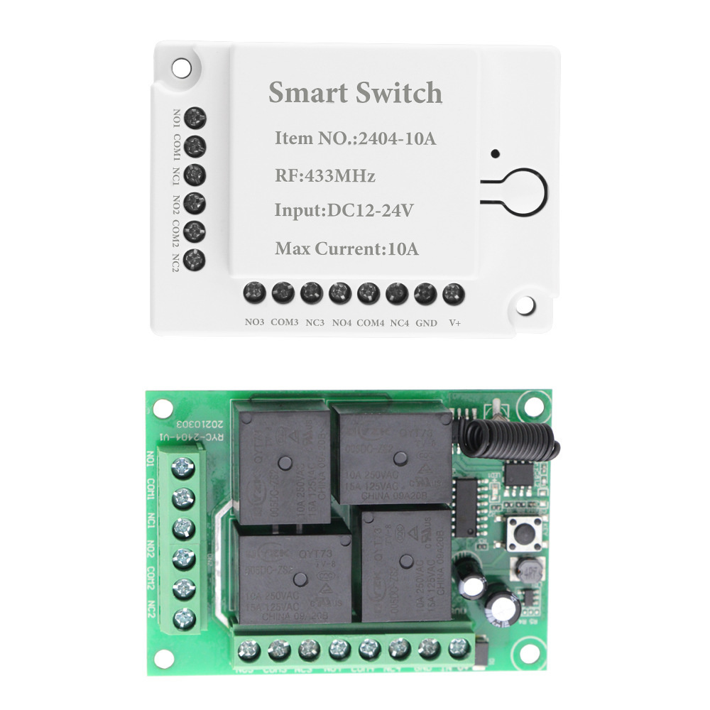Four-way wireless remote control switch DC12V24V three-way car tailgate gate garage door lift controller