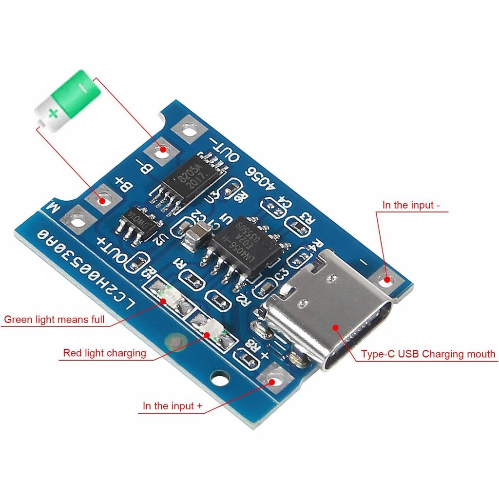 5V Micro/TYPE-C USB 1A TP4056 18650 Lithium Battery Charging Board With Protection Charger Module