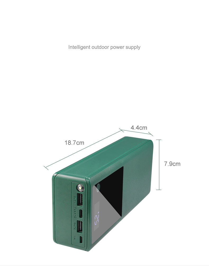 Solder-free 16-section 18650 diy battery box detachable charging treasure shell kit fast charging PD mobile power supply kit (without battery)