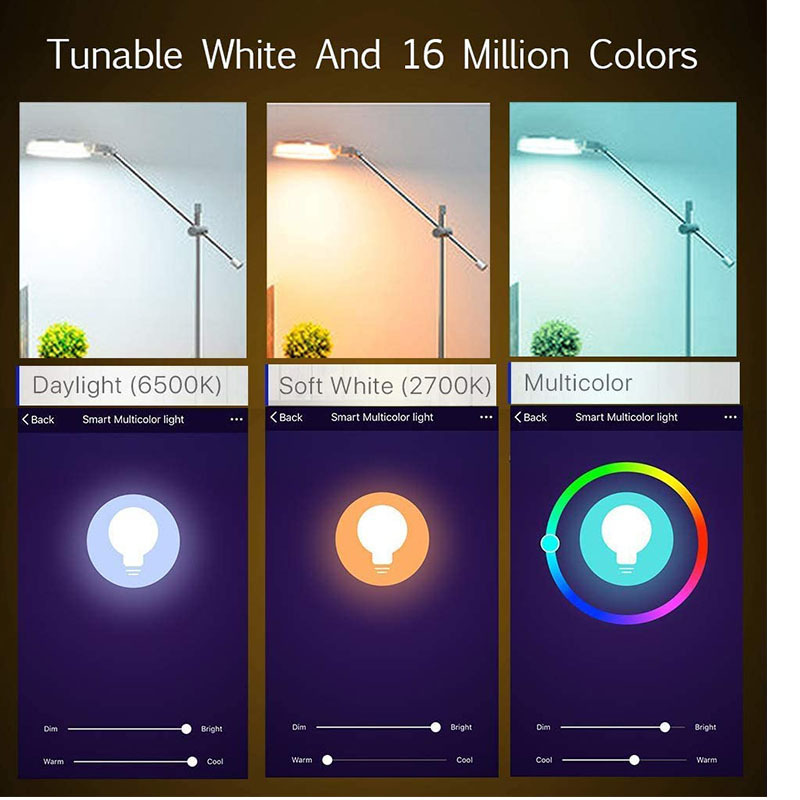 Tuya smart wifi & Bluetooth LED light bulb voice APP remote control RGBCW bulb Alexa