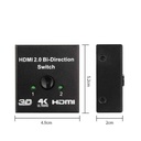 Hdmi 4k high-definition bi-direction switch 2-in-1-out hdmi two-way switcher