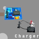 Portable Converter with Battery-Clip USB Converter Regulator with LED Light 3 Ports