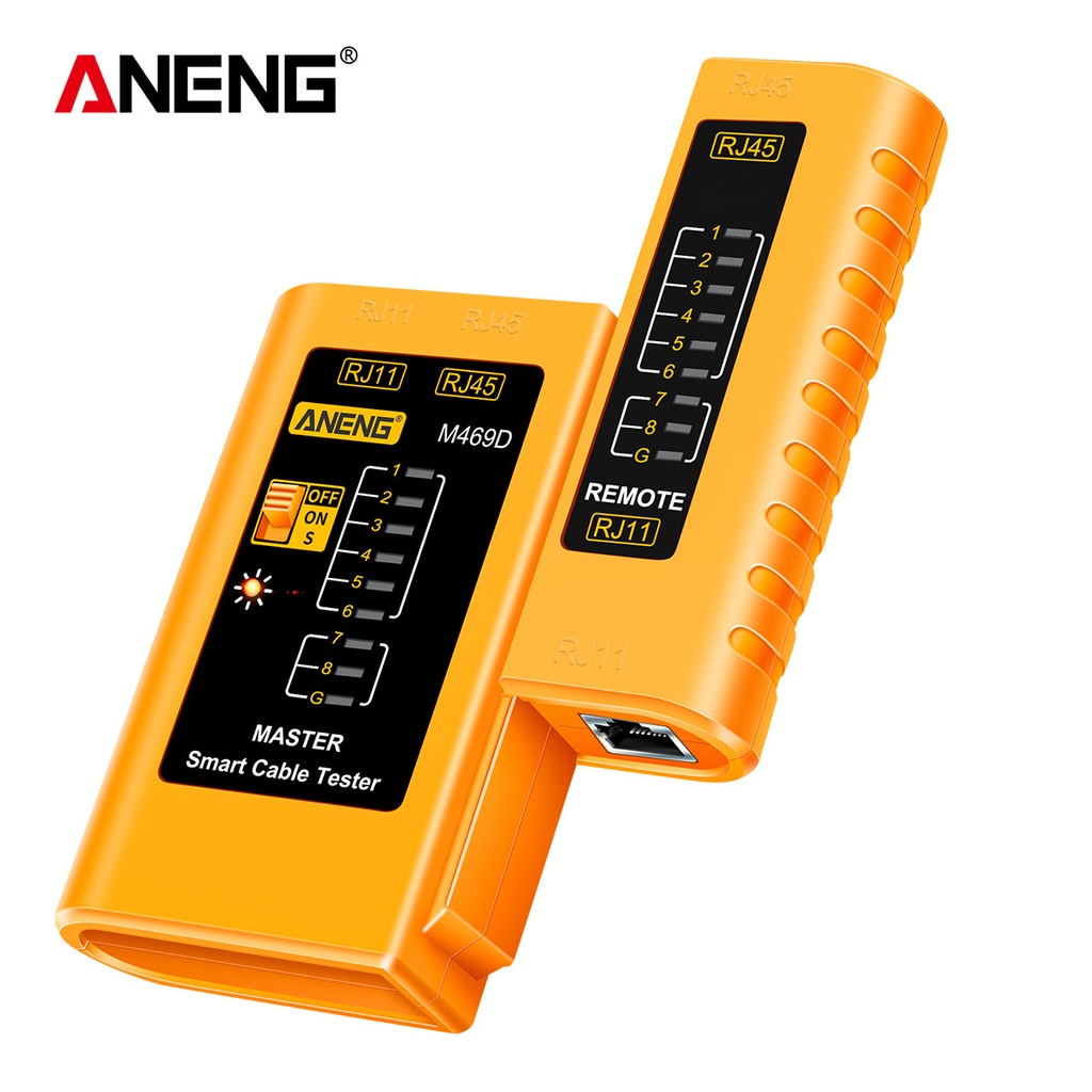 ANENG M469D Cable Lan Tester Network Cable Tester RJ45 RJ11 RJ12 CAT5 UTP LAN Cable Tester Networking Tool Network Repair Tools