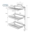 Stainless steel storage rack foldable storage rack home bathroom toiletries free punching storage finishing rack