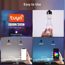 Tuya Bluetooth Smart LED Bulb Magic Lamp Colourful RGB RGBW RGBWW 9W E27 LED Lamp