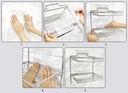 Stainless steel storage rack foldable storage rack home bathroom toiletries free punching storage finishing rack