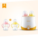 Double bottle milk adjustment constant temperature milk heating supplementary food multi-functional warm milk steam sterilizer