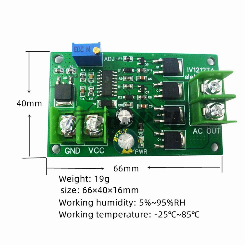 100W DC-AC Power Inverter Transformer DC 12V to AC 12V Square Wave Signal Generator Voltage Regulator Power Converter Board