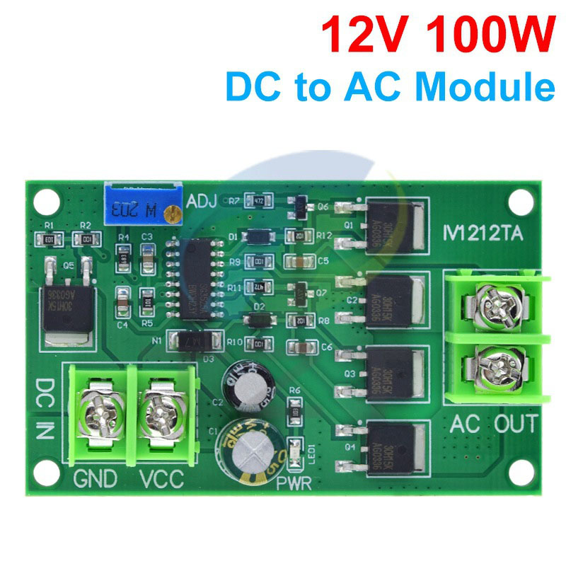 100W DC-AC Power Inverter Transformer DC 12V to AC 12V Square Wave Signal Generator Voltage Regulator Power Converter Board