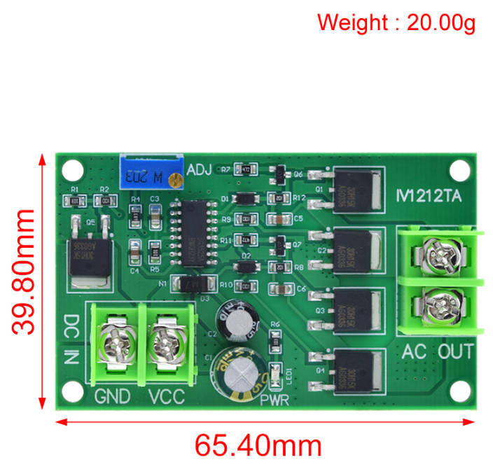 100W DC-AC Power Inverter Transformer DC 12V to AC 12V Square Wave Signal Generator Voltage Regulator Power Converter Board