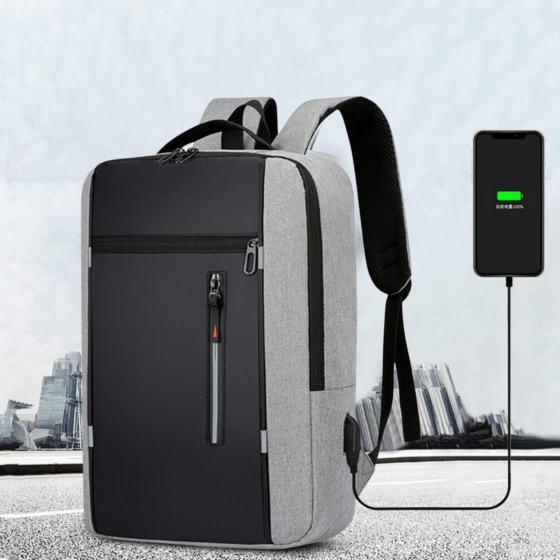 Men's Stylish Backpack USB Charging School Backpack 15.6 Inch Laptop Backpack Male Book Backpack Waterproof BackPack