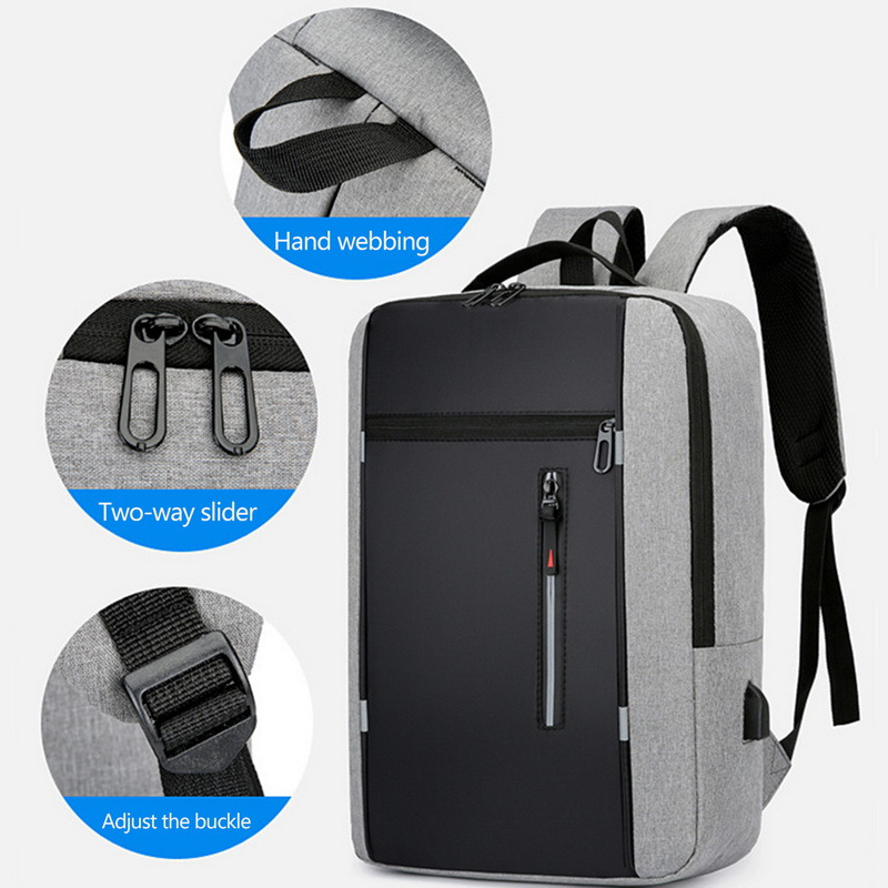 Men's Stylish Backpack USB Charging School Backpack 15.6 Inch Laptop Backpack Male Book Backpack Waterproof BackPack