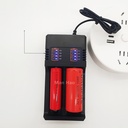 18650 26650 battery dual-slot charger dual-charge USB smart fast charge 3.7v-4.2V lithium battery charger