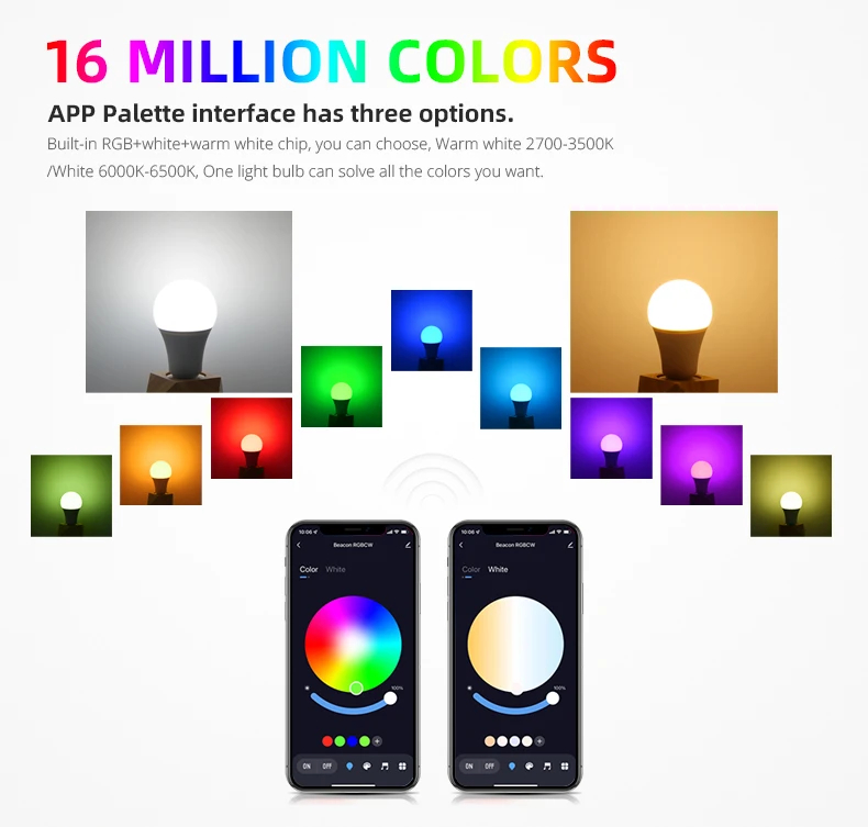 Tuya Bluetooth Smart LED Bulb Magic Lamp Colourful RGB RGBW RGBWW 9W E27 LED Lamp