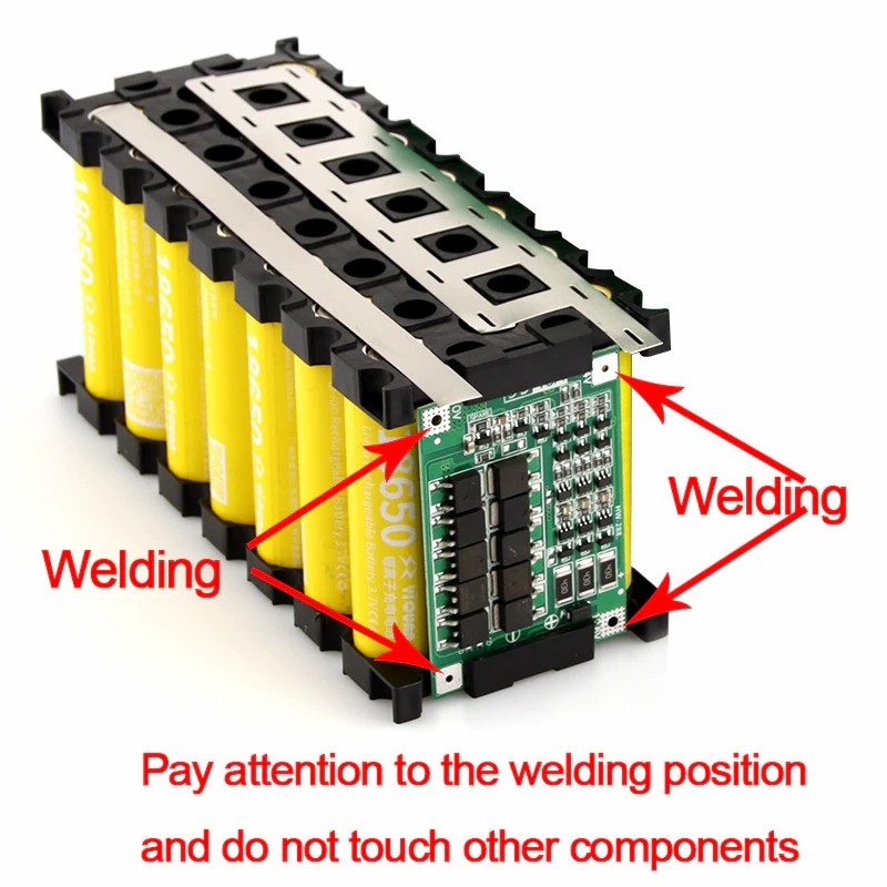 12V 7Ah Battery Case Fit 21PCS 18650 Cells 12V7Ah Empty Box 3*7 Holder 3S40A BMS Nickel Strip Storage Box for DIY Battery Pack (without battery)
