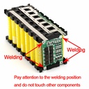 12V 7Ah Battery Case Fit 21PCS 18650 Cells 12V7Ah Empty Box 3*7 Holder 3S40A BMS Nickel Strip Storage Box for DIY Battery Pack (without battery)