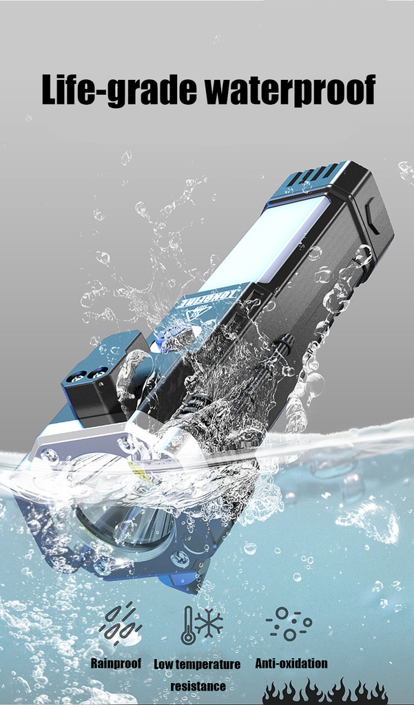Multifunctional Flashlight Led Rechargeable Car Flashlight Side Light