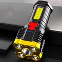 Five-core flashlight USB rechargeable ultra-bright outdoor multi-functional led long-range light
