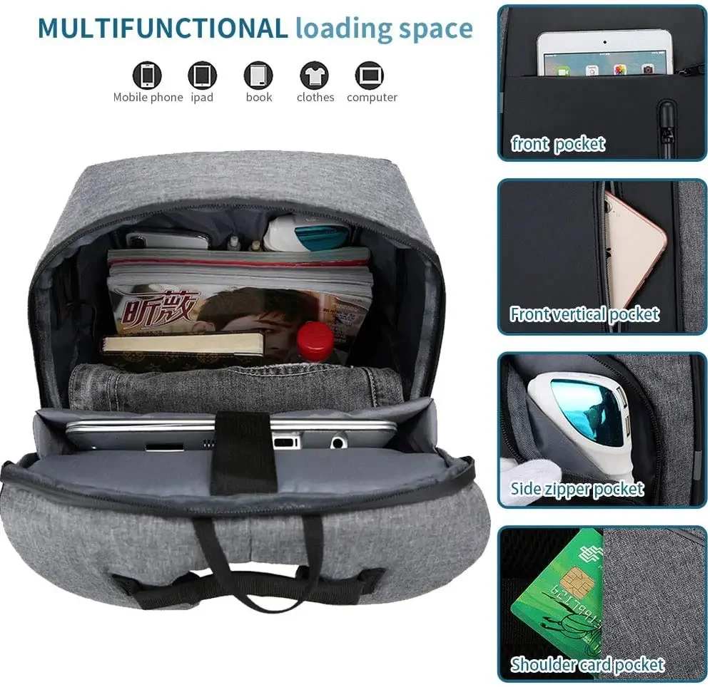 Man Backpack 15.6 Inch Laptop Men's Business Backpacks Notebook Casual Multifunction Waterproof High Quality School Bag