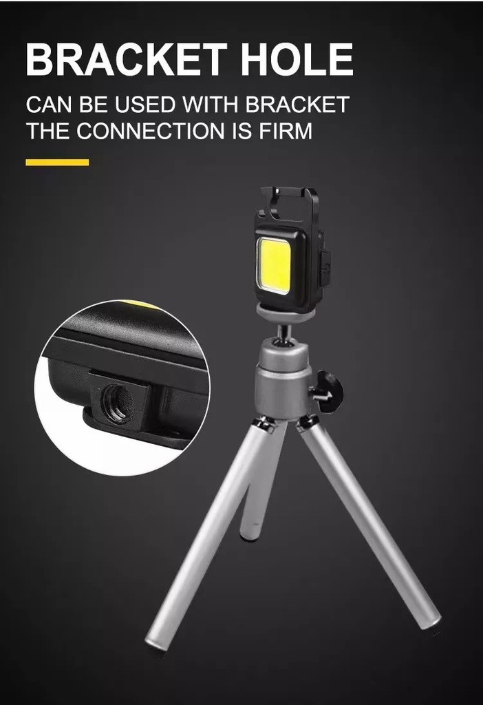 Mini COB Work Light TYPE-C Rechargeable Portable Keychain Light Magnetic Suction Maintenance Emergency Light