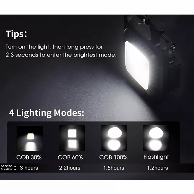 Mini COB Work Light TYPE-C Rechargeable Portable Keychain Light Magnetic Suction Maintenance Emergency Light