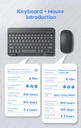 KAKUSIGA 10 inch wireless bluetooth mini keyboard