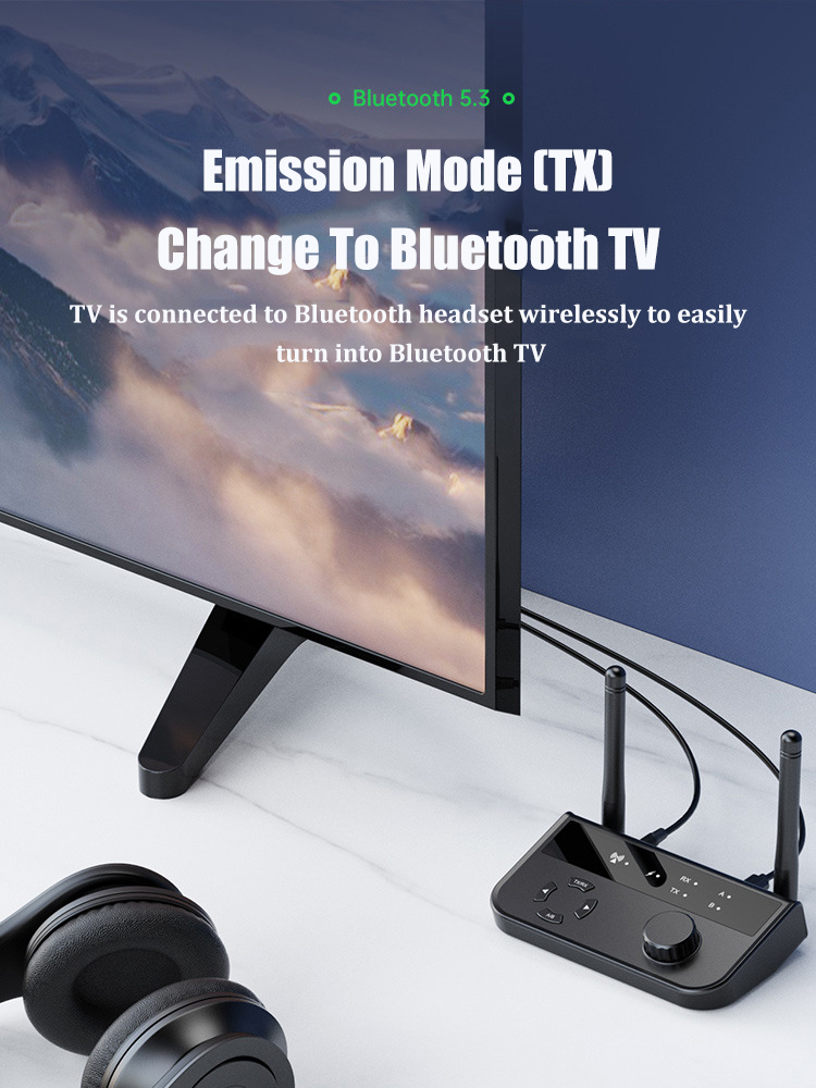 B39 Bluetooth 5.3 Audio Adapter 3.5mm AUX 2 RCA Stereo Music Wireless TWS Adapter