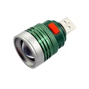 USB Flashlight Portable Emergency Rotary Zoomable Adjustable Torch Repair Work Lamp Pocket Lantern Bright Fill Light