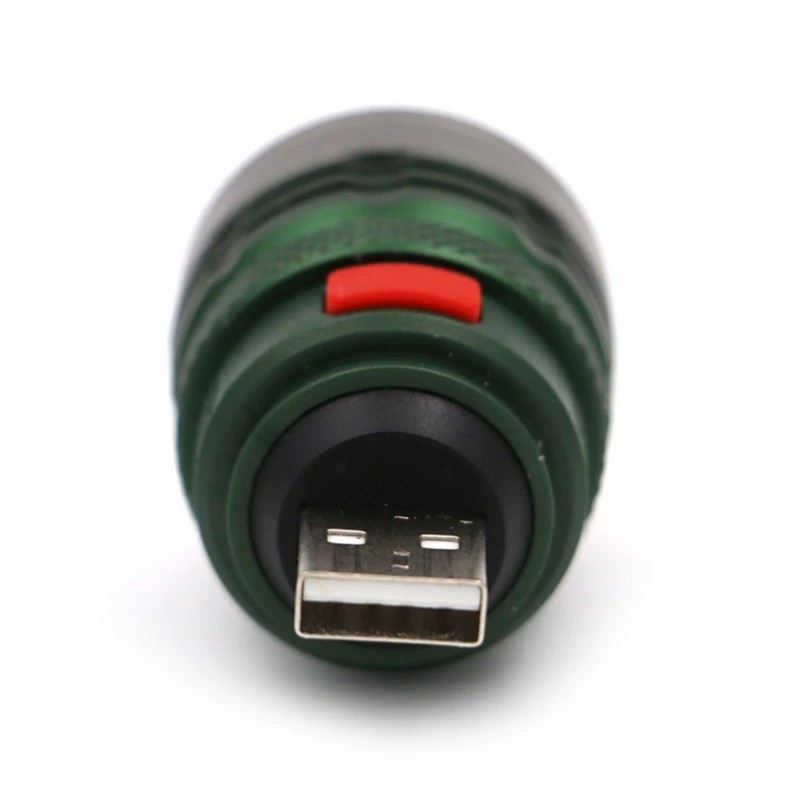 USB Flashlight Portable Emergency Rotary Zoomable Adjustable Torch Repair Work Lamp Pocket Lantern Bright Fill Light