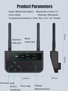 B39 Bluetooth 5.3 Audio Adapter 3.5mm AUX 2 RCA Stereo Music Wireless TWS Adapter