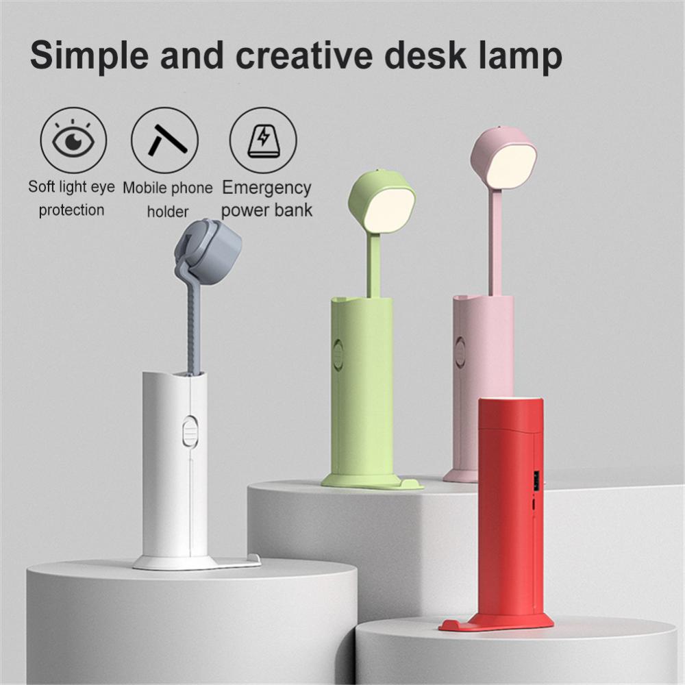 Retractable Flashlight Type Table Lamp Eye Protective Reading Light Portable Outdoor Mini Multi-functional Lamp