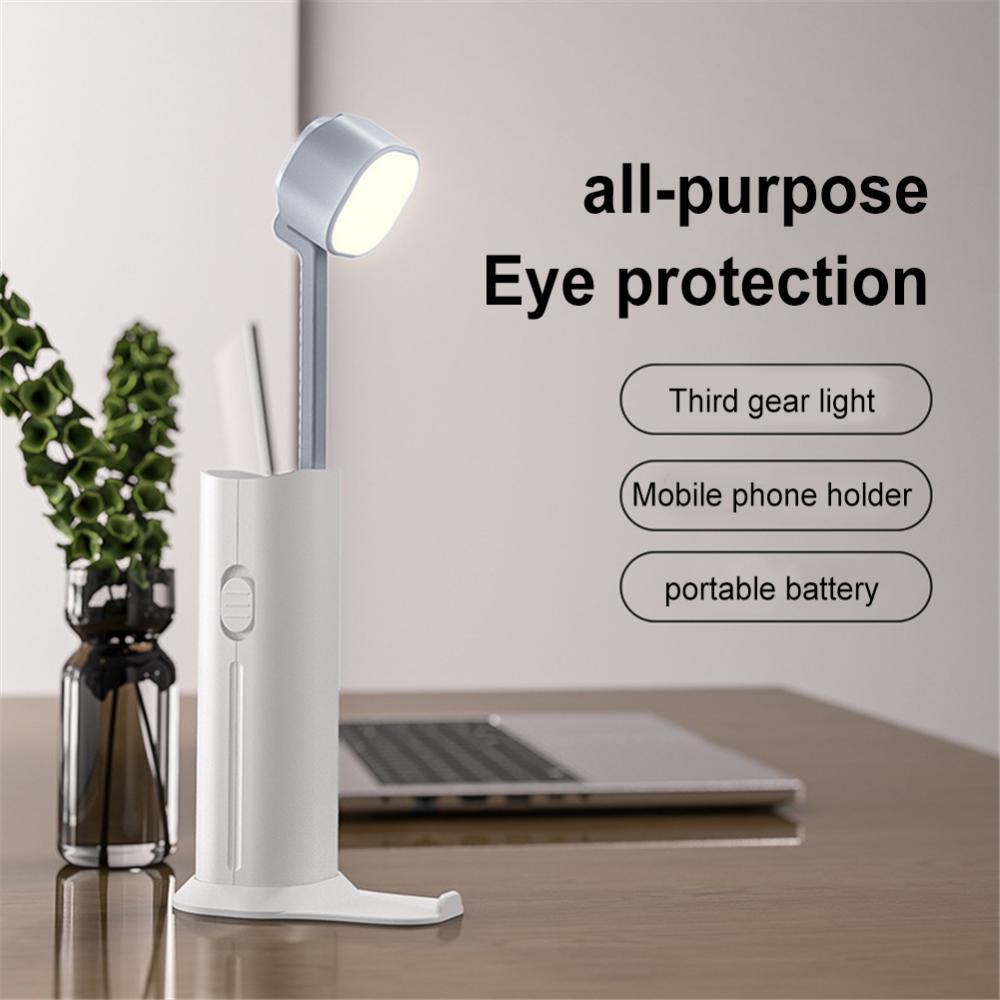 Retractable Flashlight Type Table Lamp Eye Protective Reading Light Portable Outdoor Mini Multi-functional Lamp