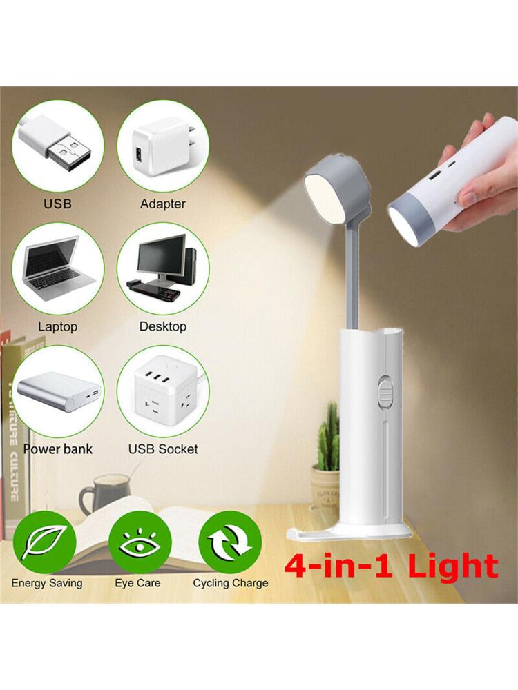 Retractable Flashlight Type Table Lamp Eye Protective Reading Light Portable Outdoor Mini Multi-functional Lamp