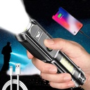 Flashlight Telescopic Zoom Strong Light Flashlight USB Charging Small Portable Spotlight Long-Range Flood Outdoor Lighting Lamp