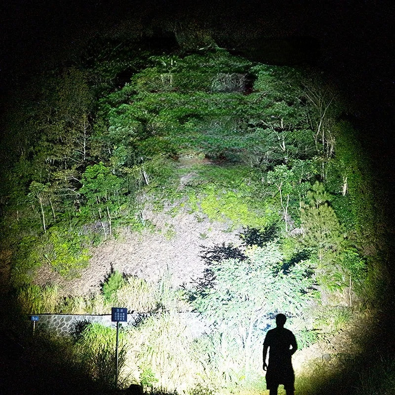 Flashlight Telescopic Zoom Strong Light Flashlight USB Charging Small Portable Spotlight Long-Range Flood Outdoor Lighting Lamp