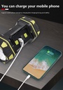 High Power Led Flashlights Side Light Portable Searchlight Rechargeable 4800mAh Power Bank Outdoor 8Modes Emergency Light