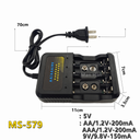 AA/AAA/9v battery charger No. 5 No. 7 1.2V charger Ni-MH Ni-Cd battery  intelligent charger