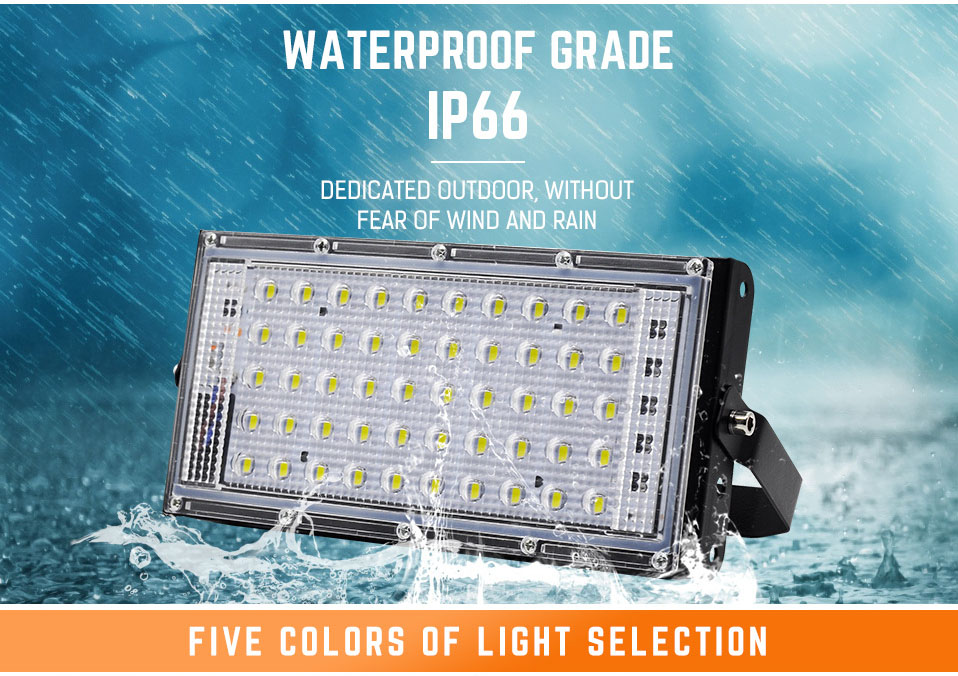 50W 100W 200W 300W LED Flood Light 220V Outdoor Floodlight Spotlights Waterproof Super Bright LED Street Lamp for Garden