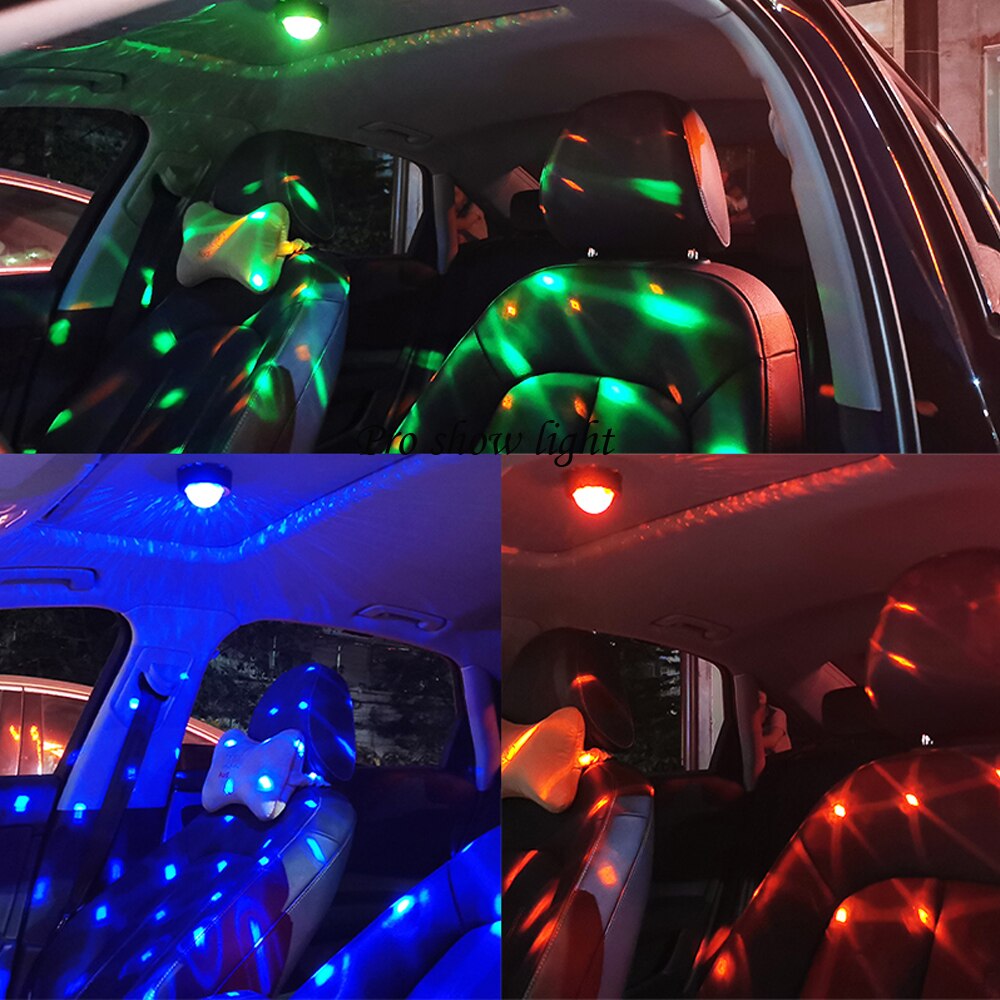 Rechargeable USB Stage Light Mini RGB Projection Lamp Party DJ Disco ball Light Indoor Lamp Club LED Magic Effect For Car Dec