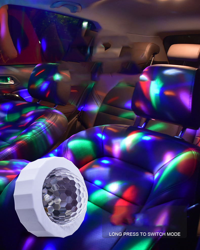 Rechargeable USB Stage Light Mini RGB Projection Lamp Party DJ Disco ball Light Indoor Lamp Club LED Magic Effect For Car Dec