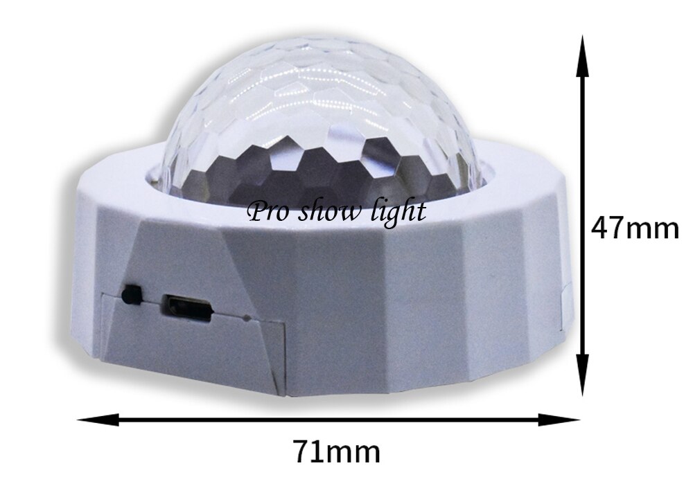 Rechargeable USB Stage Light Mini RGB Projection Lamp Party DJ Disco ball Light Indoor Lamp Club LED Magic Effect For Car Dec